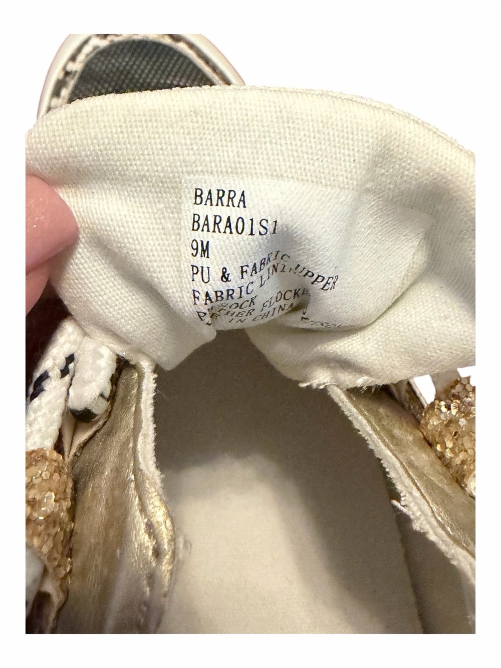 Steve Madden Sneakers Women’s Size 9 Women's / Girls Barra Gold Multi Glitter - Picture 5 of 5